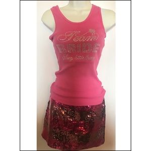 Victoria's Secret Sexy Little Thing Team Bride Bling Tank